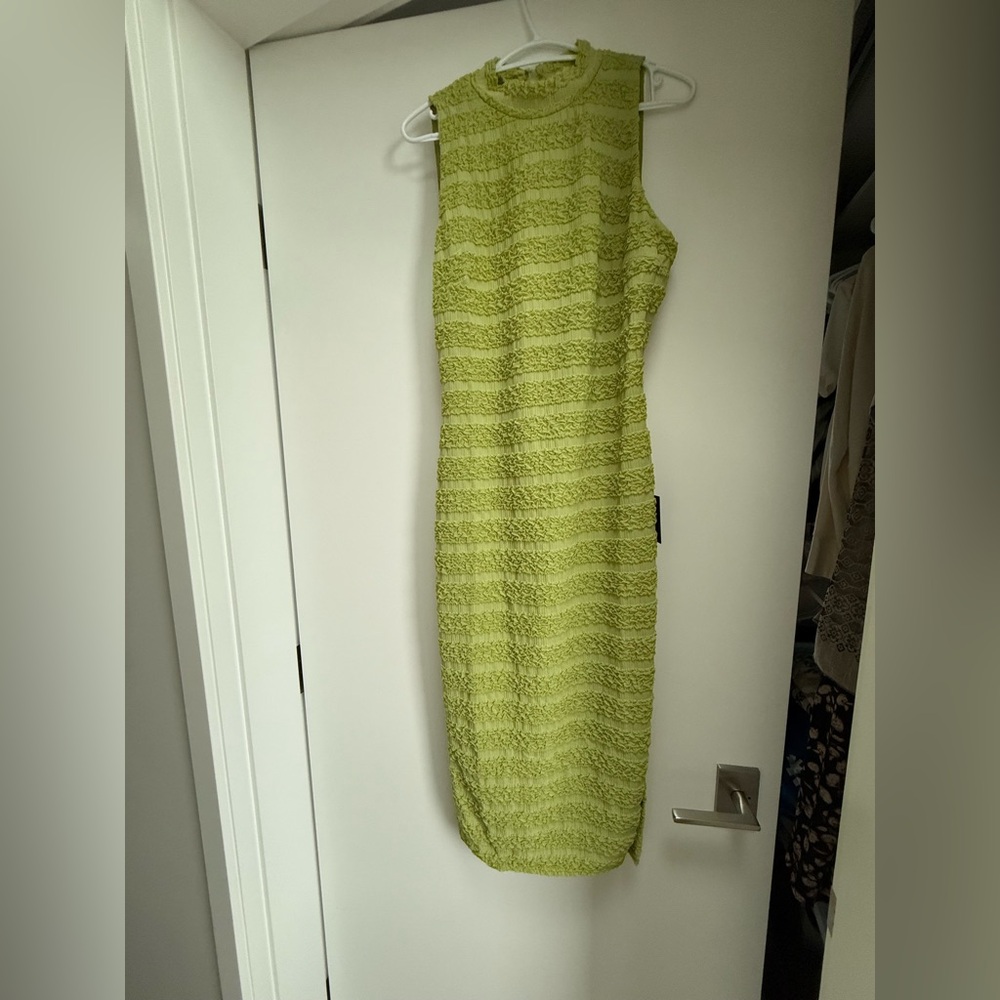 Lulu's Vibrant Lime Midi Dress